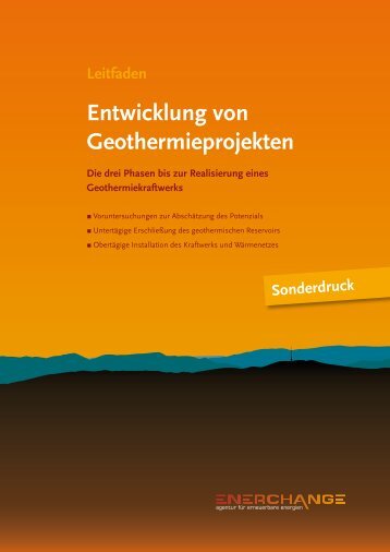 Leitfaden âEntwicklung von Geothermieprojekten - Enerchange