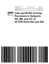 CAA and RCRA Overlap Provisions in Subparts AA, BB, and CC of ...