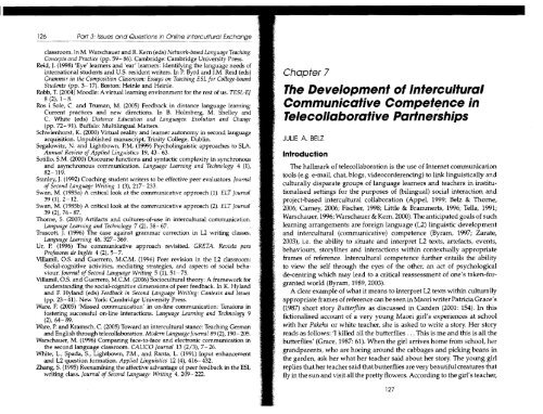 The Development of Intercultural Communicative Competf?nce in Te ...