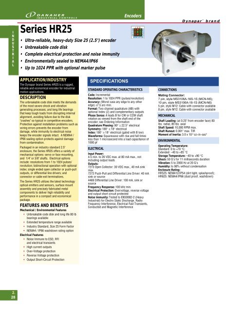 Series HR25 - Hengstler Encoders