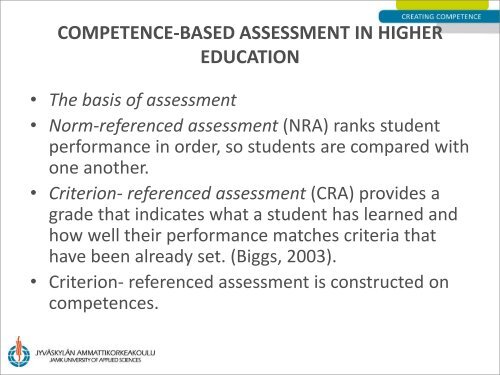 Assessment methods in the career guidance and ... - Nice-network.eu