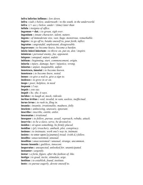 Latin dictionary Main entry ... - D Ank Unlimited