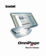 OmniPage SE Manuel de l'utilisateur - Xerox Support and Drivers