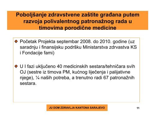 polivalentna patronaÅ¾na Ä djelatnost u timovima ... - Fondacija fami