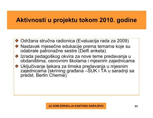 polivalentna patronaÅ¾na Ä djelatnost u timovima ... - Fondacija fami