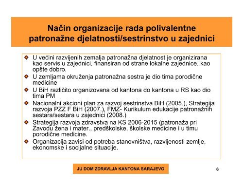 polivalentna patronaÅ¾na Ä djelatnost u timovima ... - Fondacija fami