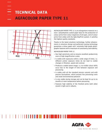 technical data agfacolor paper type 11 - Aguila Graph Internacional