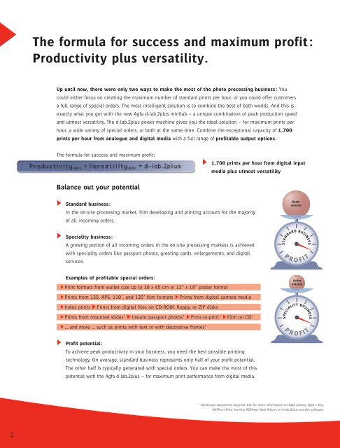 Peak productivity and utmost versatility. d-lab.2plus