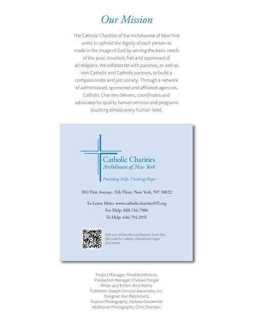 providing help creating hope - Catholic Charities Annual Report