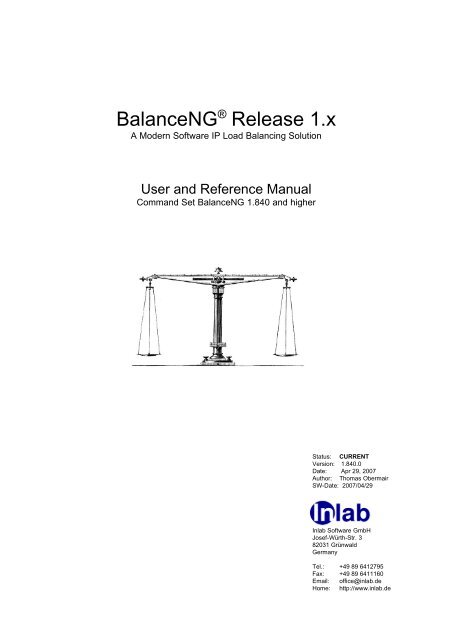 BalanceNG Release 1.x - Free and Open Source Software