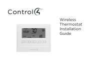 Wireless Thermostat Installation Guide and the Control4