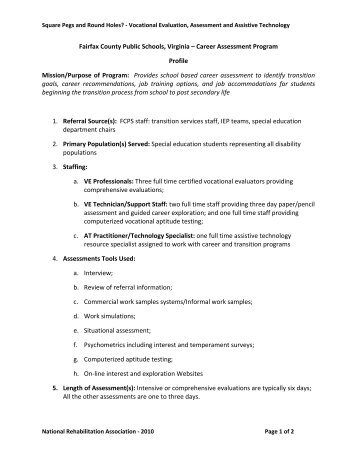 career evaluation
