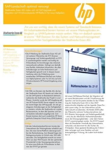 Referenz lesen (.pdf) - Large Enterprise Business - Hewlett Packard