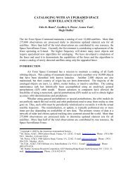 S5.1 Cataloging With An Upgraded Space Surveillance Fence