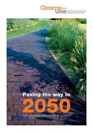 Ceramic Roadmap 'Paving the Way to 2050' - Cerame-Unie