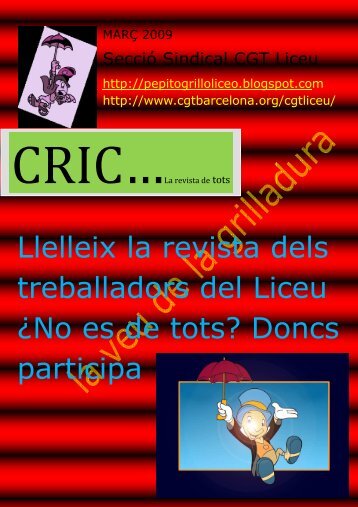 Llelleix la revista dels treballadors del Liceu Â¿No ... - CGT Barcelona