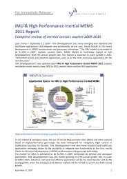 IMU & High Performance Inertial MEMS 2011 Report - Yole ...