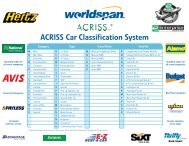 ACRISS Car Classification System - Global Learning Center