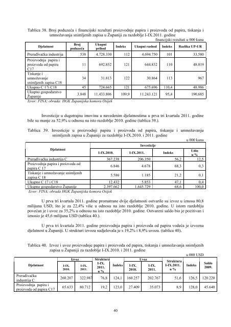 Informacija o stanju u gospodarstvu na podruÄju OsjeÄko-baranjske ...