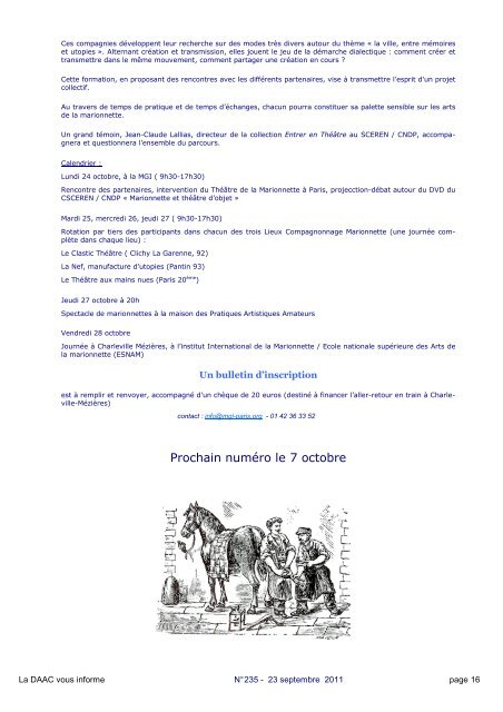 La DAAC vous informe nÂ°235 - AcadÃ©mie de CrÃ©teil