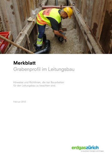 Merkblatt Grabenprofil im Leitungsbau - Erdgas ZÃ¼rich AG