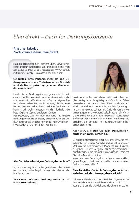 Deckungskonzepte 2011 - WMD Brokerchannel