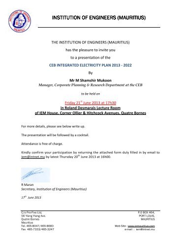 registration form - Institution of Engineers Mauritius