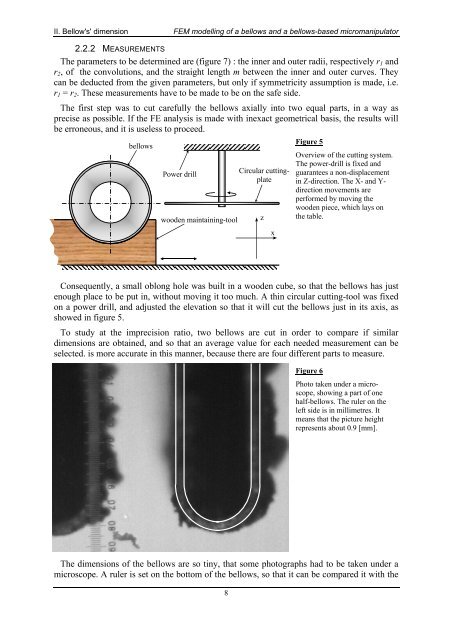 fem modelling of a bellows and a bellows- based micromanipulator