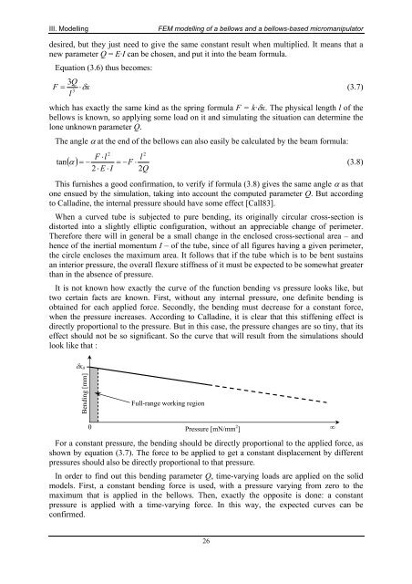 fem modelling of a bellows and a bellows- based micromanipulator