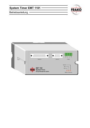 System Timer EMT 1101 - FRAKO Kondensatoren