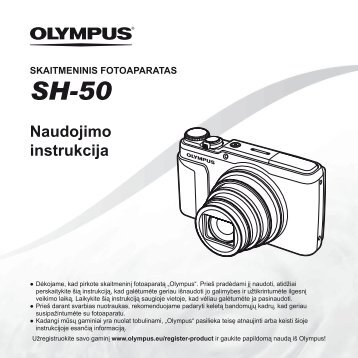 Naudojimo instrukcija SH-50 - Olympus