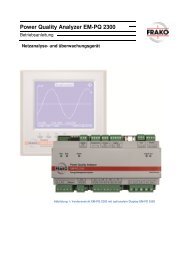 Netzanalysegerät EM-PQ 2300 - FRAKO Kondensatoren