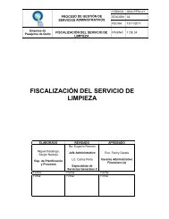 FISCALIZACIÃN DEL SERVICIO DE LIMPIEZA - EPQ