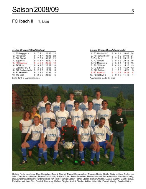 Saison 2008/09 - FC Ibach