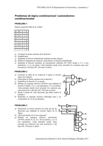 ejercombinacionales - Departamento de Electrónica y Automática