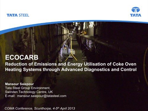 Detection of through-wall leakage - Coke Oven Managers Association