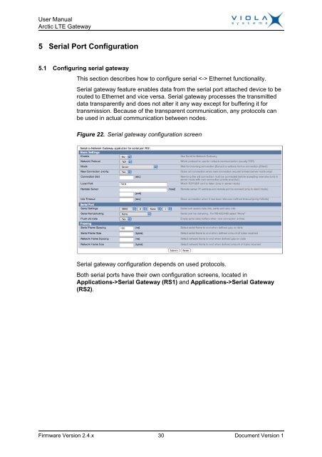 Arctic LTE Gateway User Manual - Viola Systems