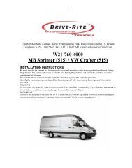 W21-760-4000 MB Sprinter (515) / VW Crafter (515) - Drive-Rite