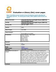 IND 109 INHP III - CARE International's Electronic Evaluation Library