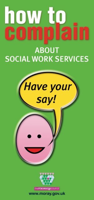 How to Complain About Social Work Services - The Moray Council