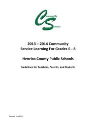 Grades 6-8 - Henrico County Public Schools