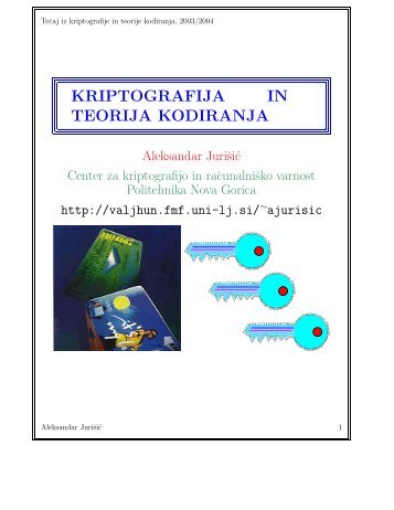 KRIPTOGRAFIJA IN TEORIJA KODIRANJA