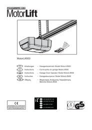 Montageanleitung und Ersatzteilliste ML500 - Schober Torantriebe ...