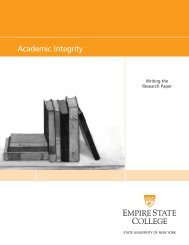 Academic Integrity: Writing the Research Paper - SUNY Empire ...