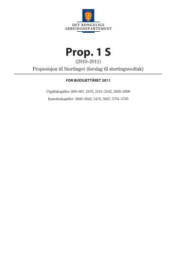 Prop. 1 S (2010-2011) - Statsbudsjettet