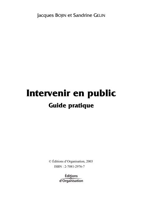 Intervenir en public - z