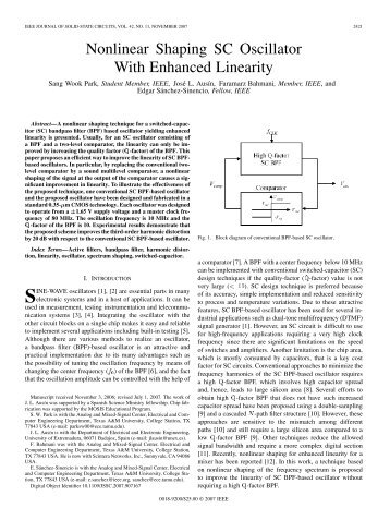 Nonlinear Shaping SC Oscillator With Enhanced ... - IEEE Xplore