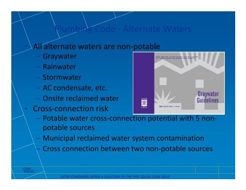 astm standards offer a solution to the pipe color - Water Environment ...