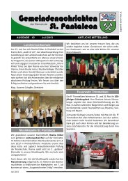 Juli 2013, Ausgabe 10 - St. Pantaleon