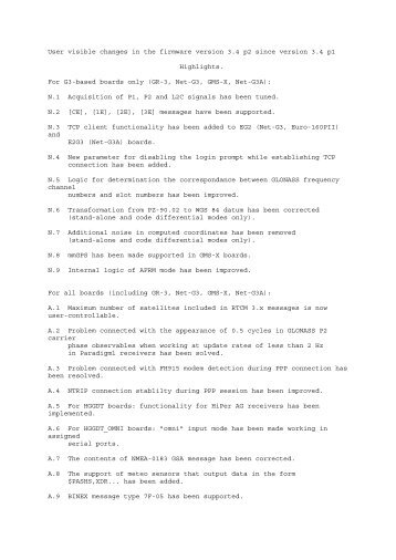 GPS Firmware v3.4P2 Release Notes - Position Partners